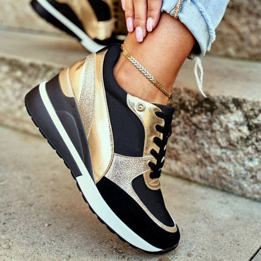 Maisy | Modern Sneakers With Ultimate Comfort Gold