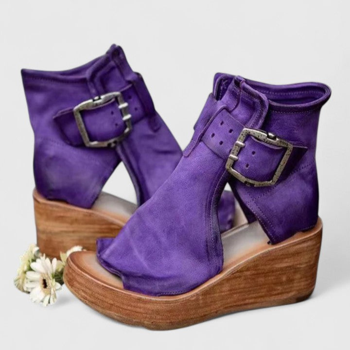 Jess | Orthopedic Wedge Sandals Purple