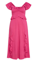 Fee Frill Maxi Dress Magenta