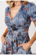 Baltic Brn Ardley Maxi Dress In Slate Print At
