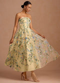 Azazie Evangeline Lemon Multi Maxi Dress