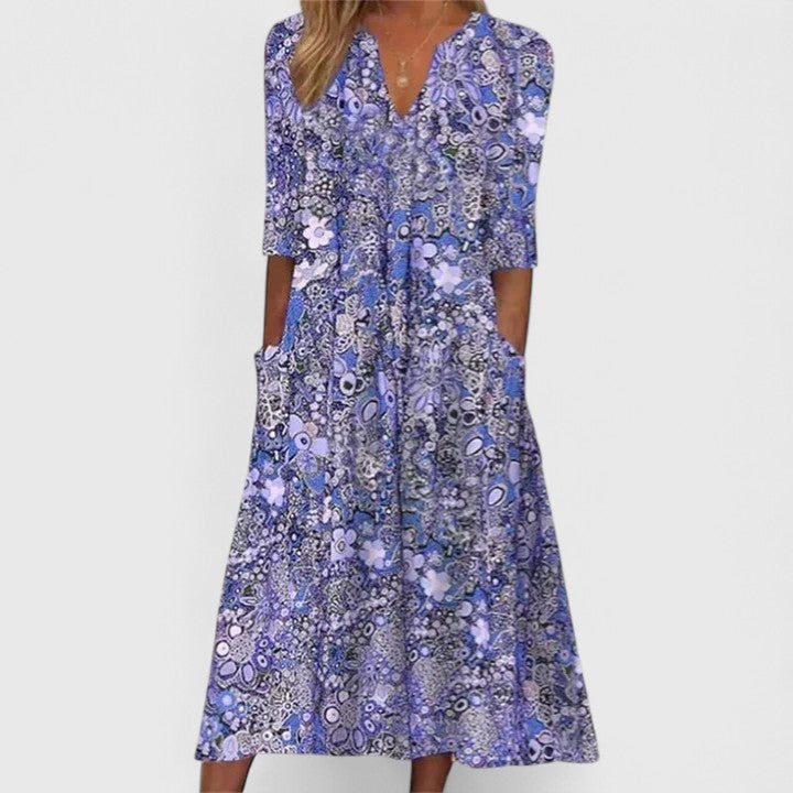 Queenie | Elegant Summer Dress Blue