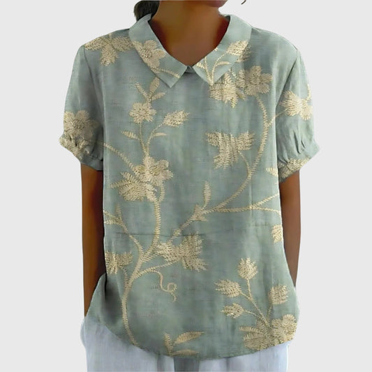 Jenna | Floral Blouse Yellowish Green