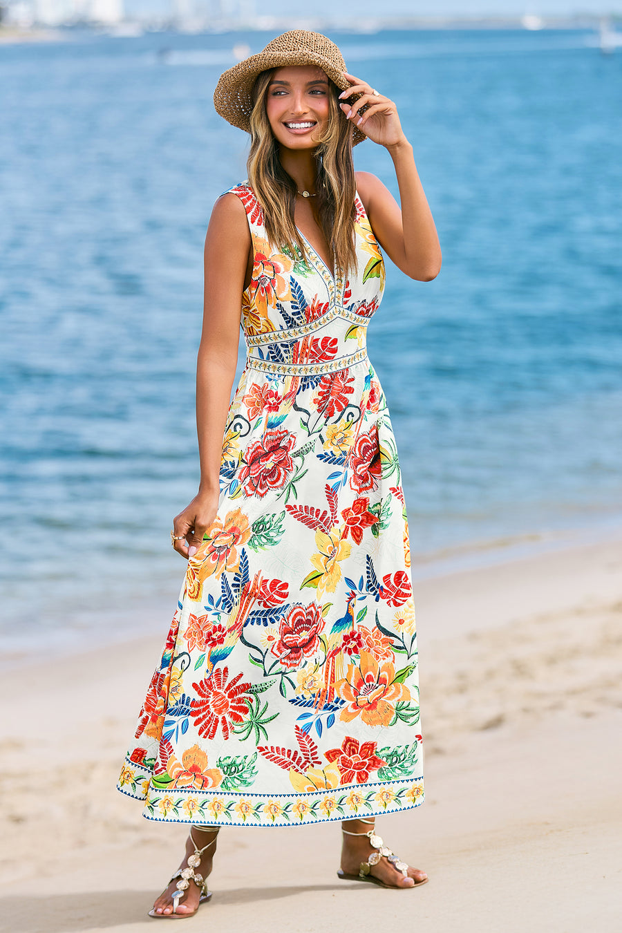Sabrina Tropical Maxi Dress