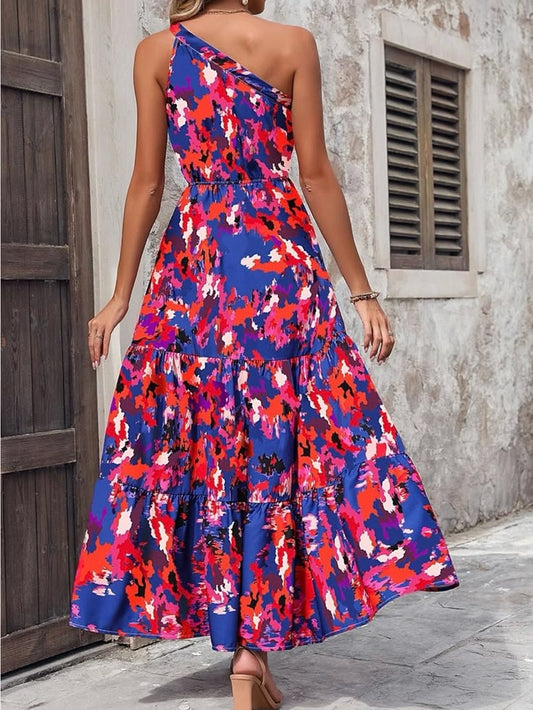 Prettygarden Dress Pretty Garden Women's Summer One Shoulder Maxi