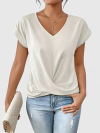 Mahrianne | Comfortable V-Neck Top White