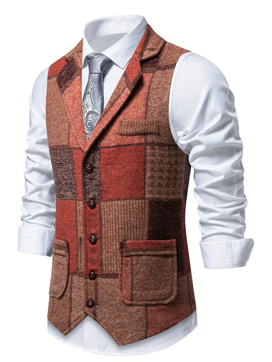 Zachariah - Classic Patchwork Gilet for Men