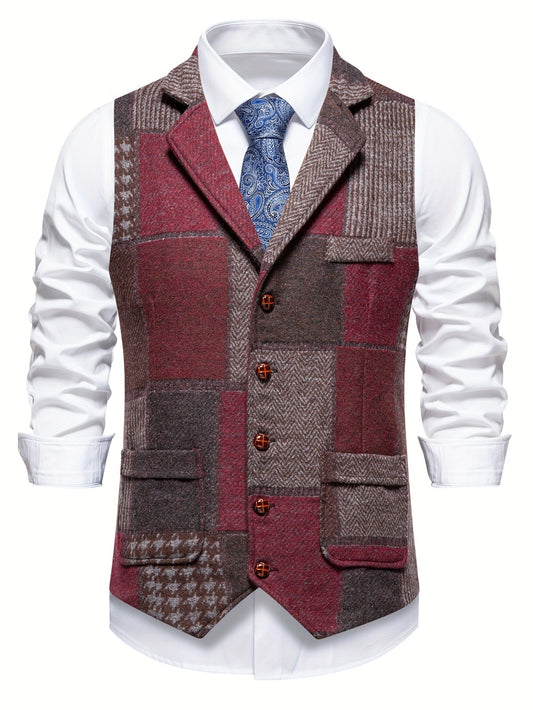 Zachariah - Classic Patchwork Gilet for Men