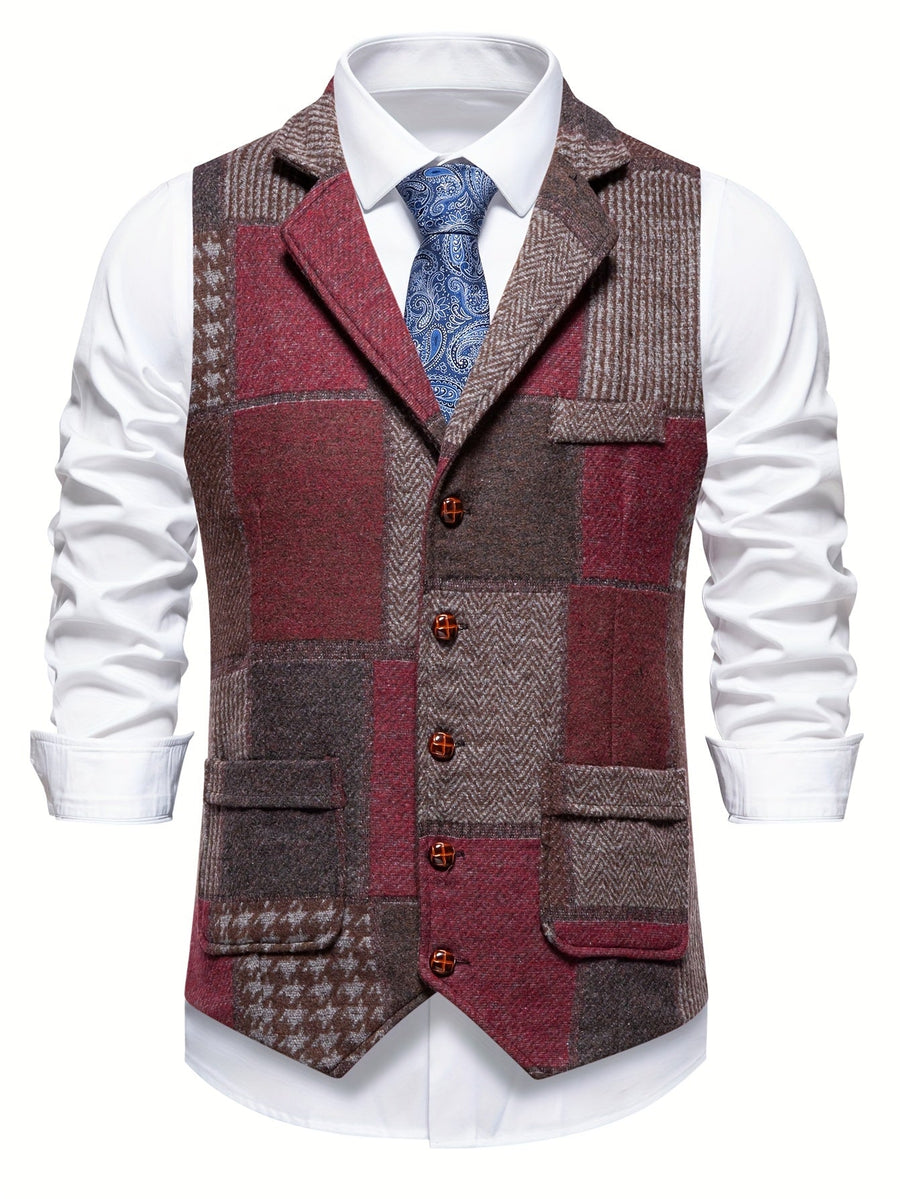 Zachariah - Classic Patchwork Gilet for Men