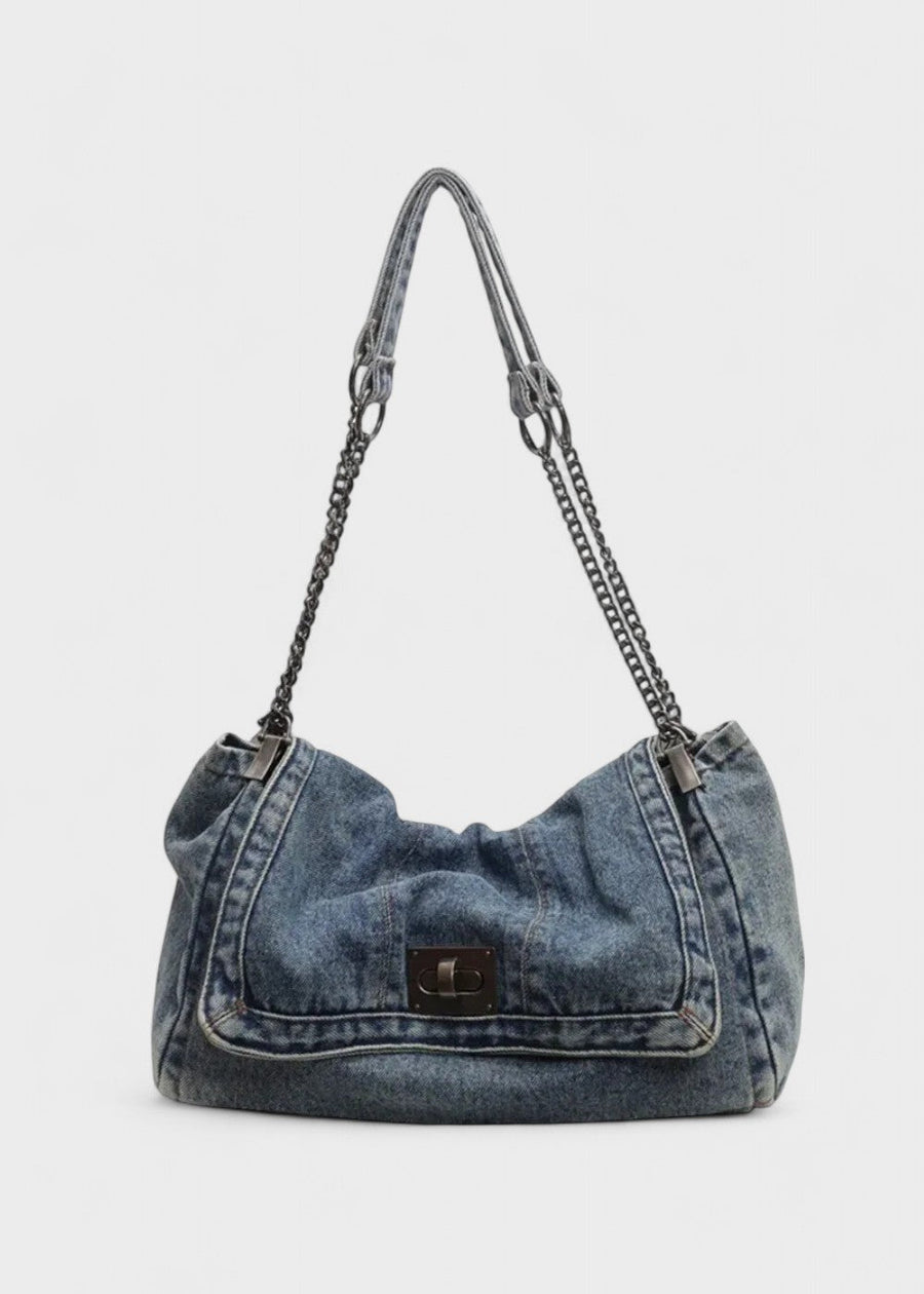 Briseida Denim Chain Bag