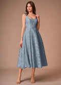 Briac Dusty Blue A Line Midi Dress