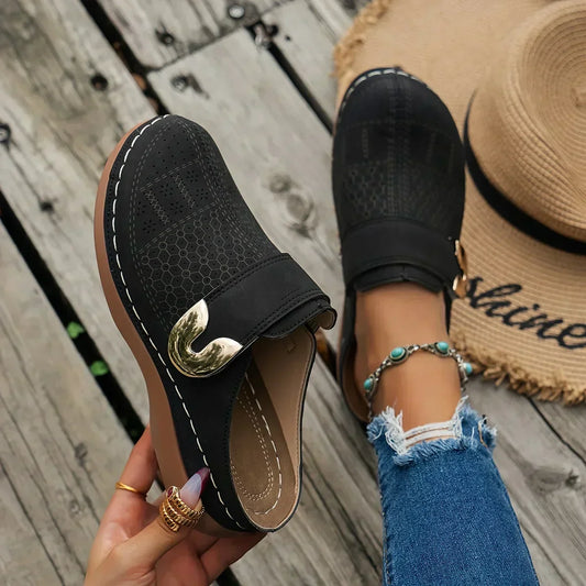 Beatrice | Women's Chain Detail Wedge Loafers