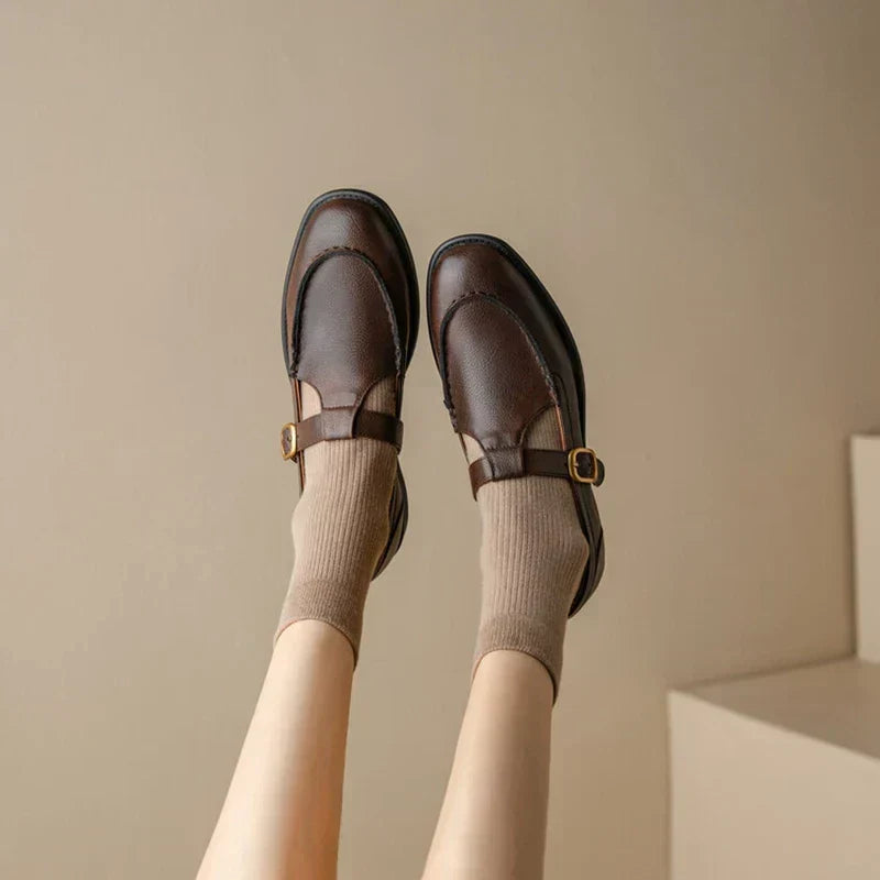 Beatrice | Women's T-Strap Mary Jane Low Heel Shoes