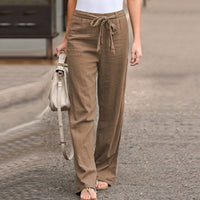 Beatrice | Women's Wide Leg Drawstring High Waist Pants