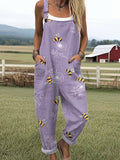 Chloe | Bee Blossom Jumpsuit Adjustable Straps Relaxed Fit