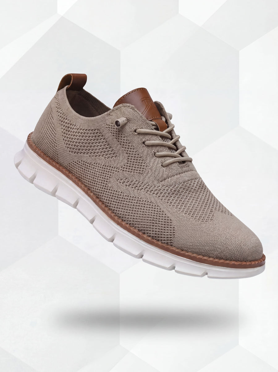 Rafe – Ultracomfort Breathable Shoes in Khaki & White