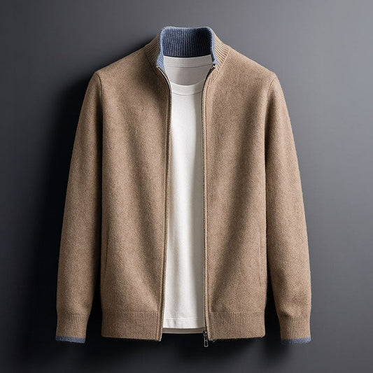 Isaac – Zip-Up Knitted Jacket
