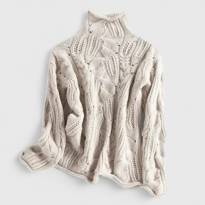 Bernadette | Women's Mock Neck Long Sleeve Sweater