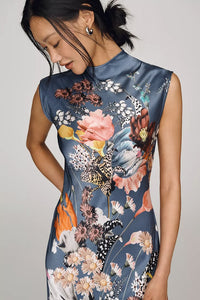 Maeve Charlette Satin Midi Dress