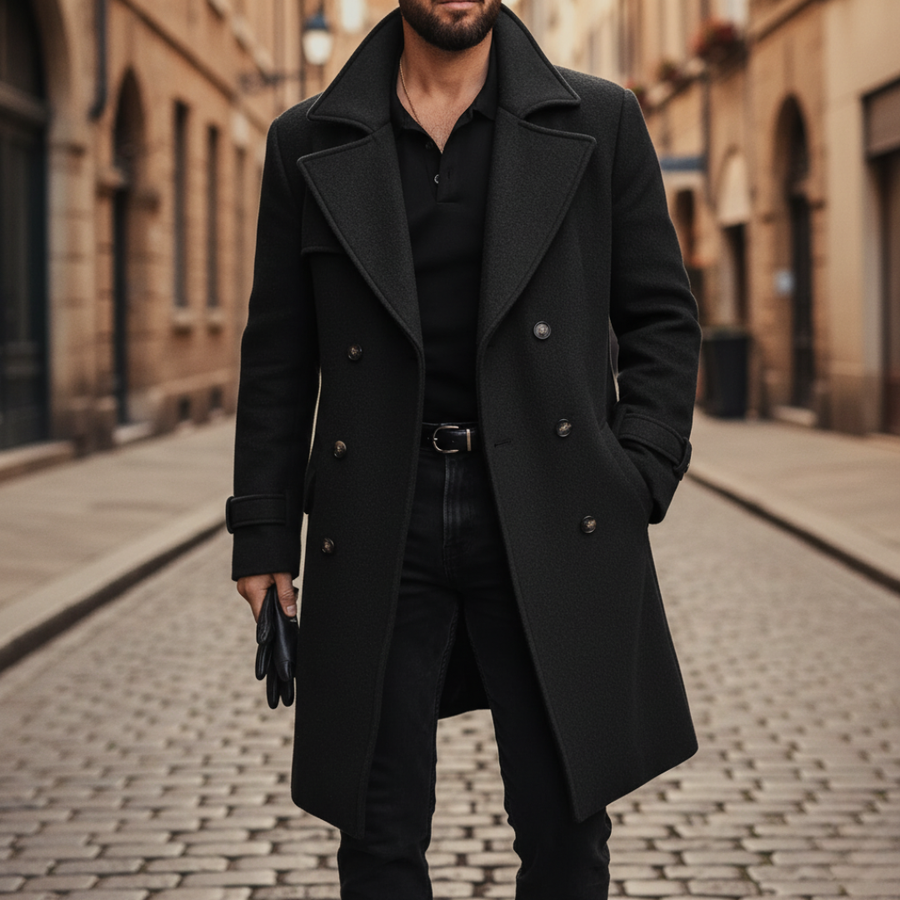 Monty - Men’s Wool Blend Double-Breasted Coat