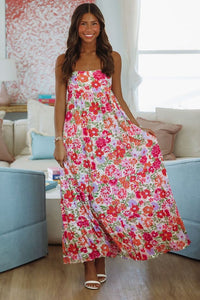 Bloom And Bliss Maxi Dress Pink, Red And Purple Medium