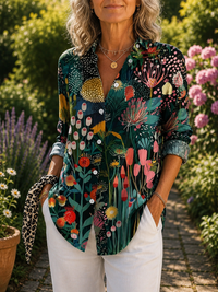 Rose - Peacock Grace Blouse