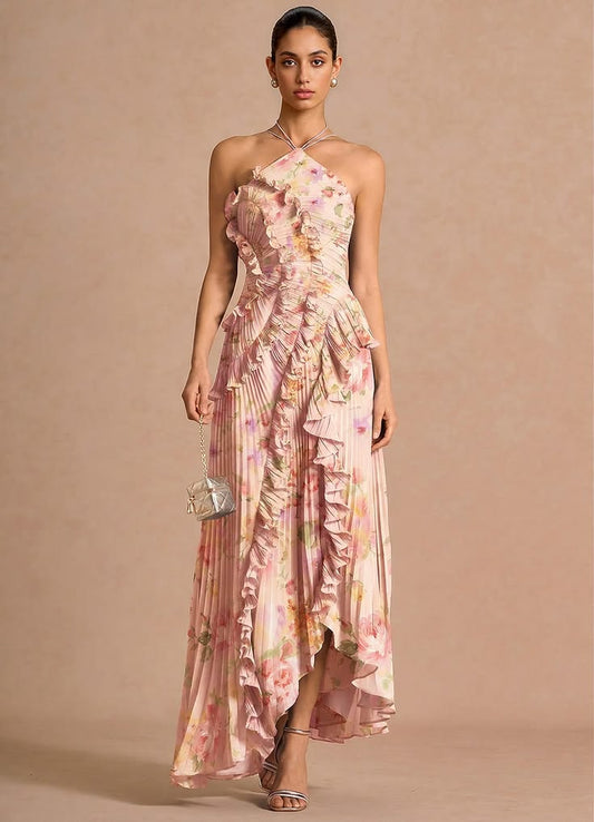 Blush Hatsu Bouquet Floral Maxi Dress