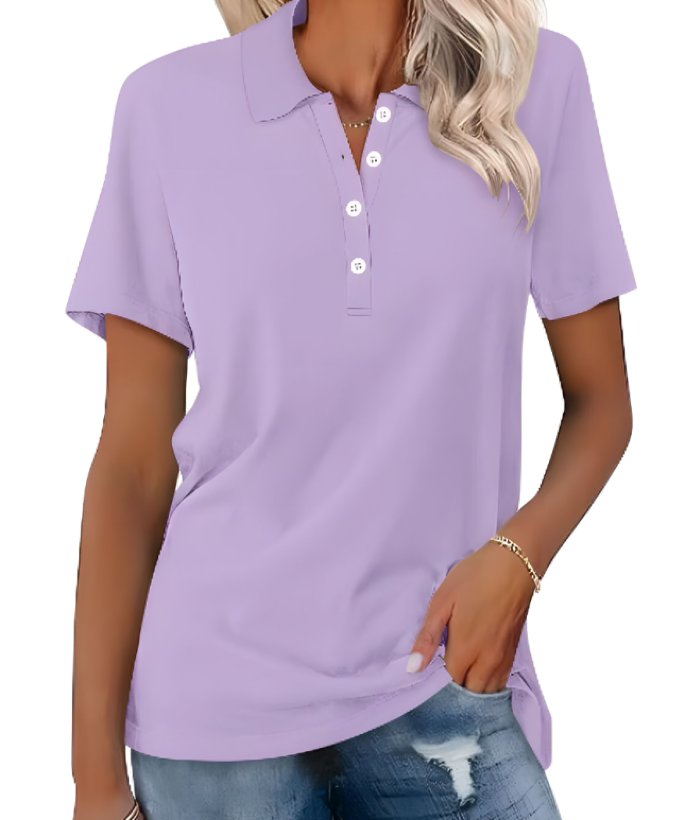 Brenna | Women's Short Sleeve Collared Polo Shirt