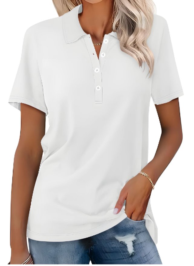Brenna | Women's Short Sleeve Collared Polo Shirt