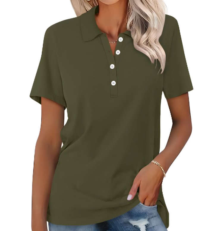 Brenna | Women's Short Sleeve Collared Polo Shirt