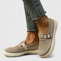 Briana | Women's Buckle Strap Slip-On Sneakers