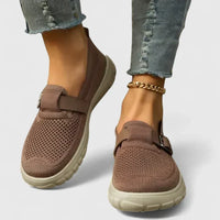 Briana | Women's Buckle Strap Slip-On Sneakers