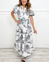 Brianna | Women's Printed Tiered Maxi Dress