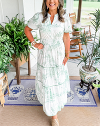 Brianna | Women's Printed Tiered Maxi Dress