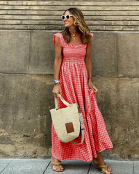 Brielle | Women's Smocked Gingham Maxi Dress