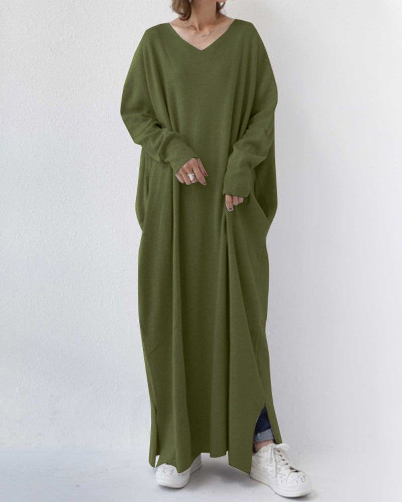 Brielle | Women's V-Neck Oversized Maxi Dress