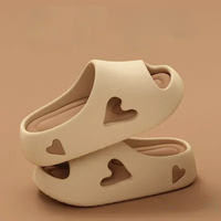 Brienne | Women's Heart Cutout Platform Slides