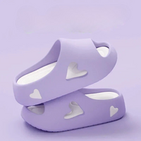 Brienne | Women's Heart Cutout Platform Slides