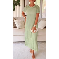Briony | Women's Crochet Hollow Out Short Sleeve Maxi Dress