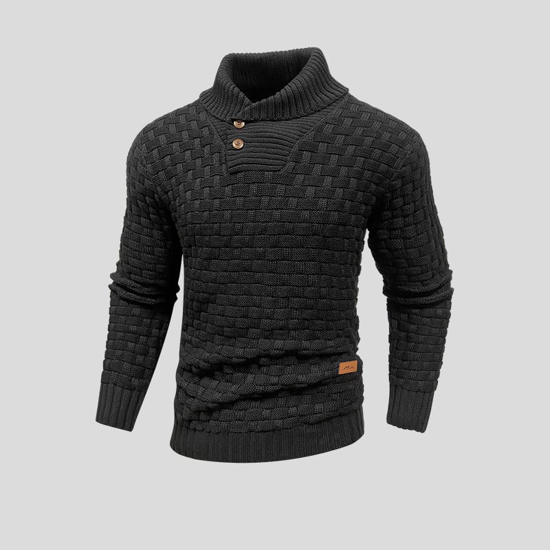 Brogan | Men's Shawl Collar Long Sleeve Knit Sweater