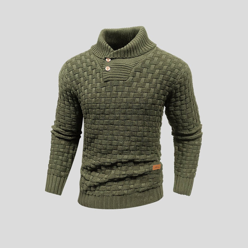 Brogan | Men's Shawl Collar Long Sleeve Knit Sweater
