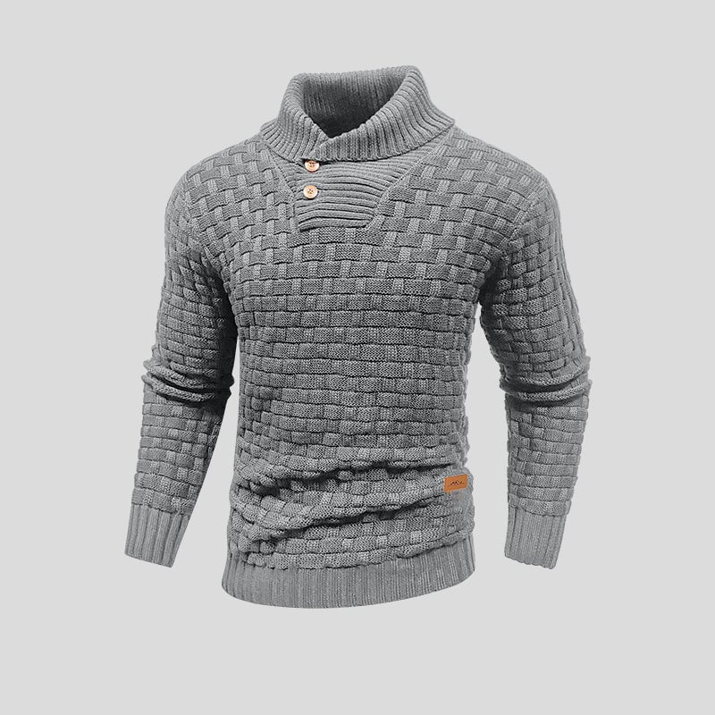 Brogan | Men's Shawl Collar Long Sleeve Knit Sweater