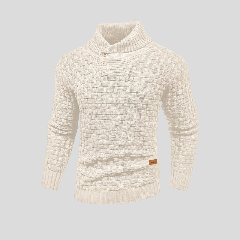 Brogan | Men's Shawl Collar Long Sleeve Knit Sweater