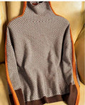 Bronia | Women's Herringbone Mock Turtleneck Sweater