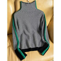 Bronia | Women's Herringbone Mock Turtleneck Sweater