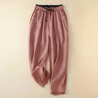 Bronwen | Women's White Drawstring Relaxed Pants