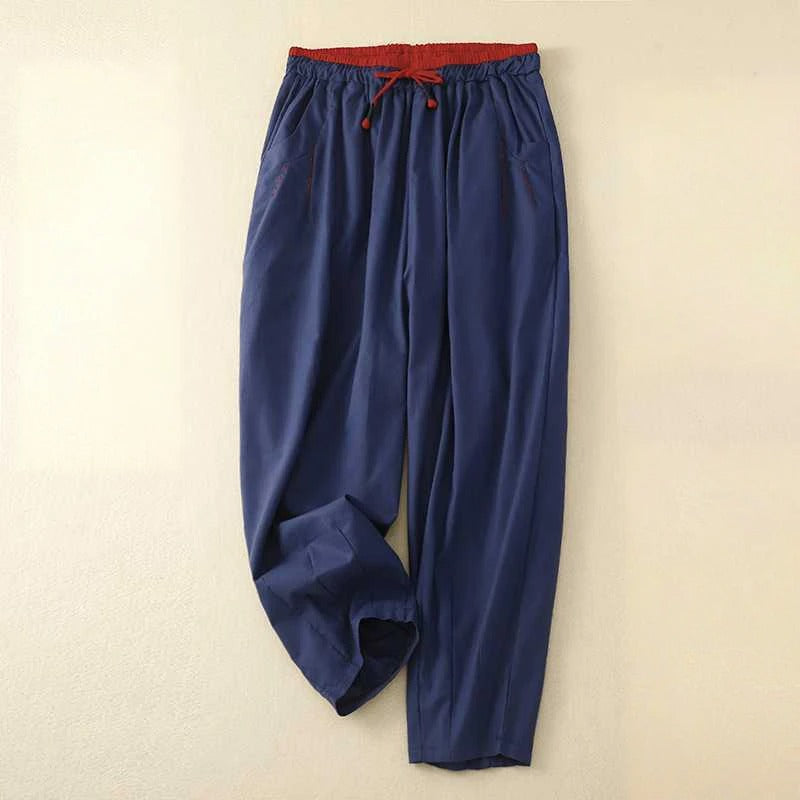 Bronwen | Women's White Drawstring Relaxed Pants