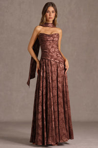 Brown Gabriela Mocha Coco Maxi Dress