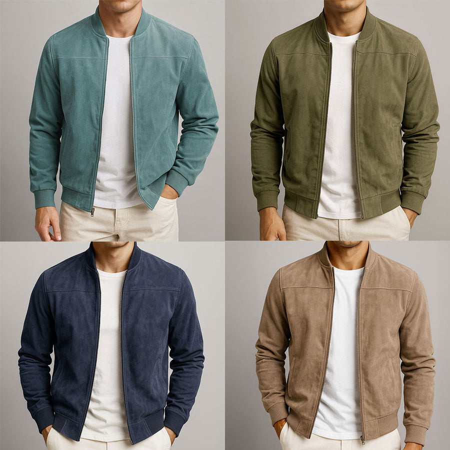 Fergus - Suede Bomber Jacket