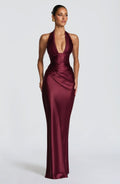 Burgundy Elowen Maxi Dress Cherry Lacquer